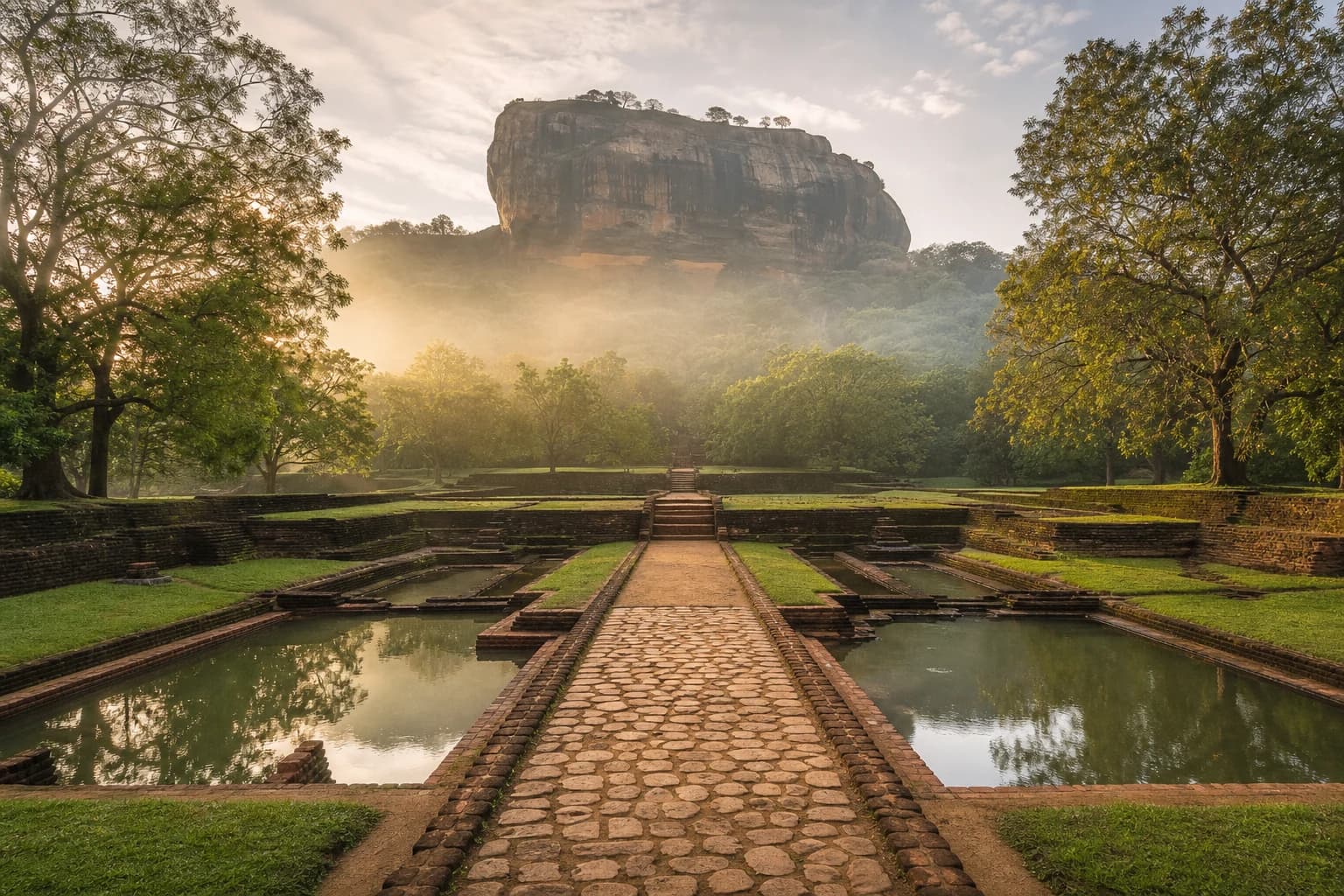 Sigiriya Rock Fortress and Hiriwadunna village life